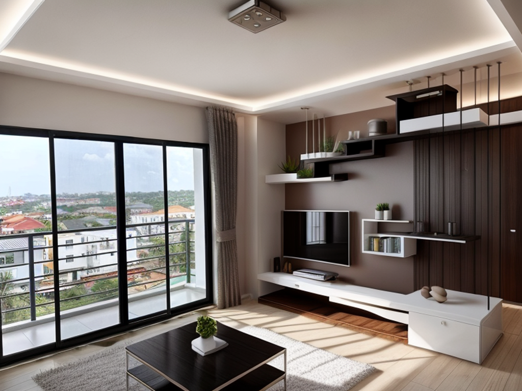 Living Room in Warm Minimalism style