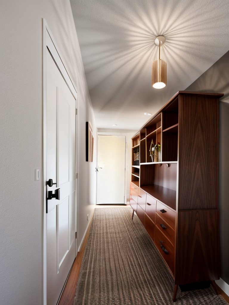 Entryway in Mid-century Modern style