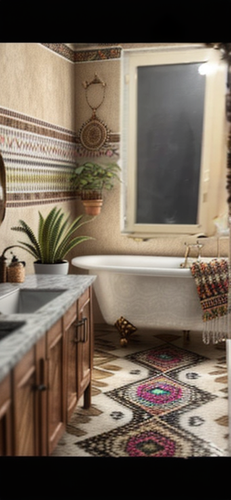 Bathroom in Bohemian style