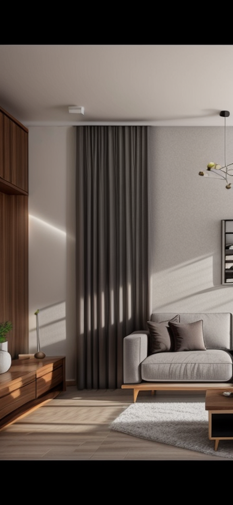 Living Room in Warm Minimalism style