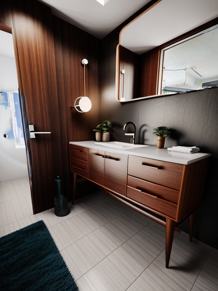 Bathroom in Mid-century Modern style