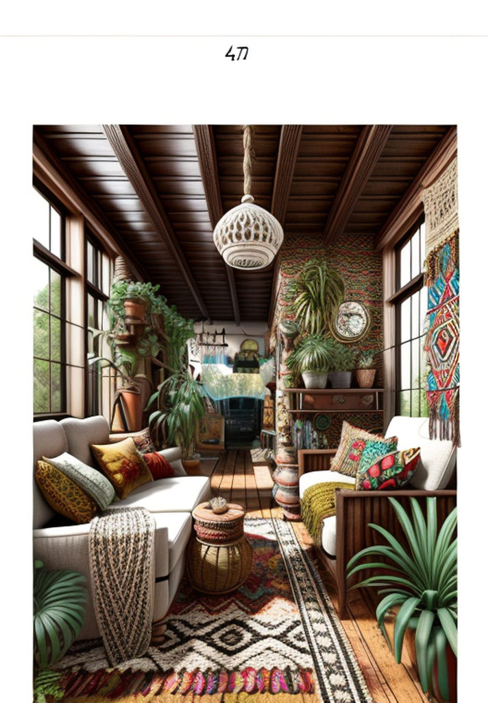 Living Room in Bohemian style