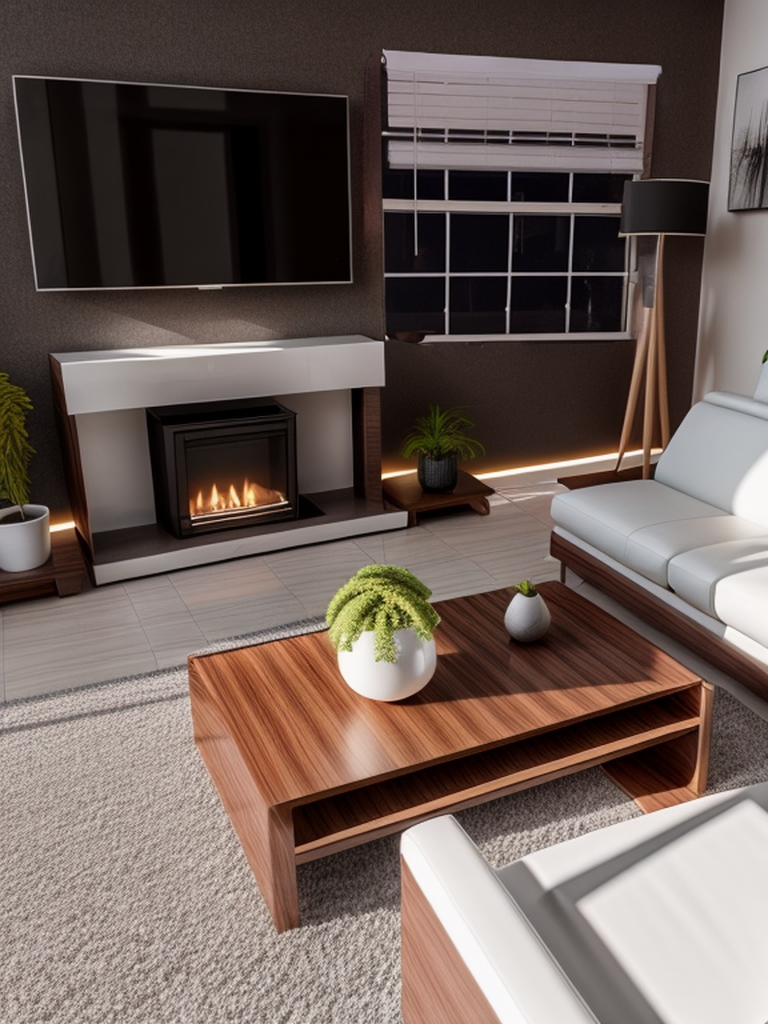 Living Room in Warm Minimalism style