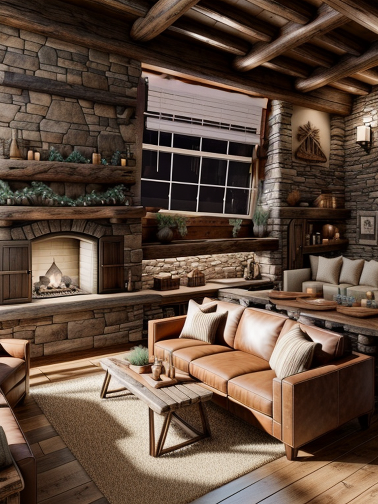 Living Room in Rustic style