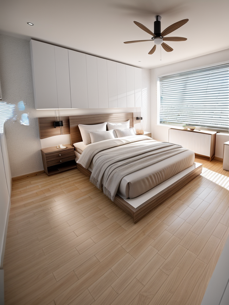 Bedroom in Warm Minimalism style