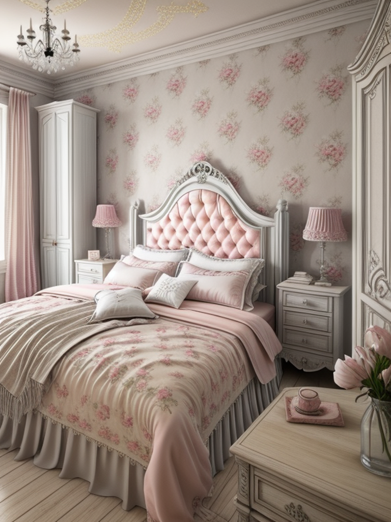 Bedroom in Shabby Chic style