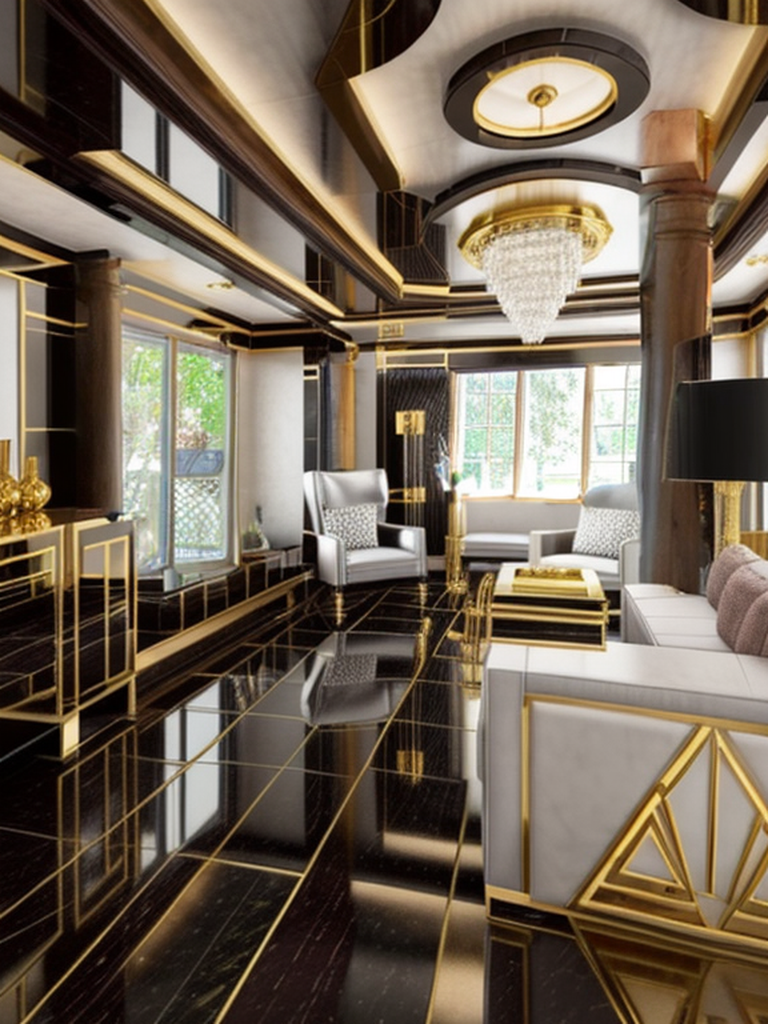 Living Room in Art Deco style