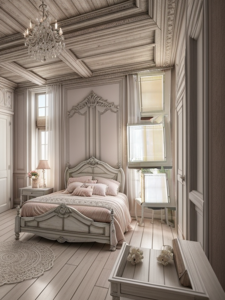Bedroom in Shabby Chic style